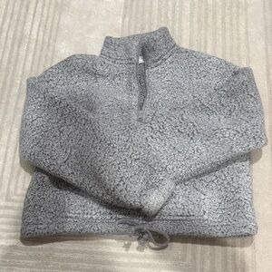 cropped gray fleece size xs!